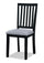 ["Bryn Dining Chair with Fabric Seat, Slat-Back - Black"]