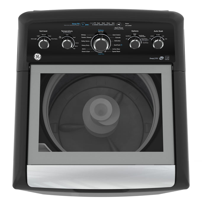 GE 4.9 Cu. Ft. Top Load Agitator Washer - Diamond Grey - GTW491BMRDG