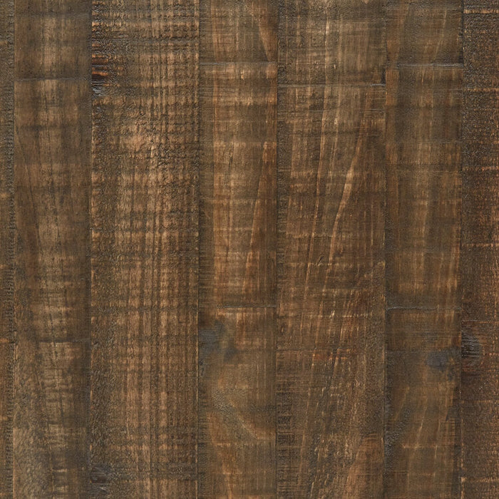 Elm 22” Rustic Pine End Table with Storage - Brown