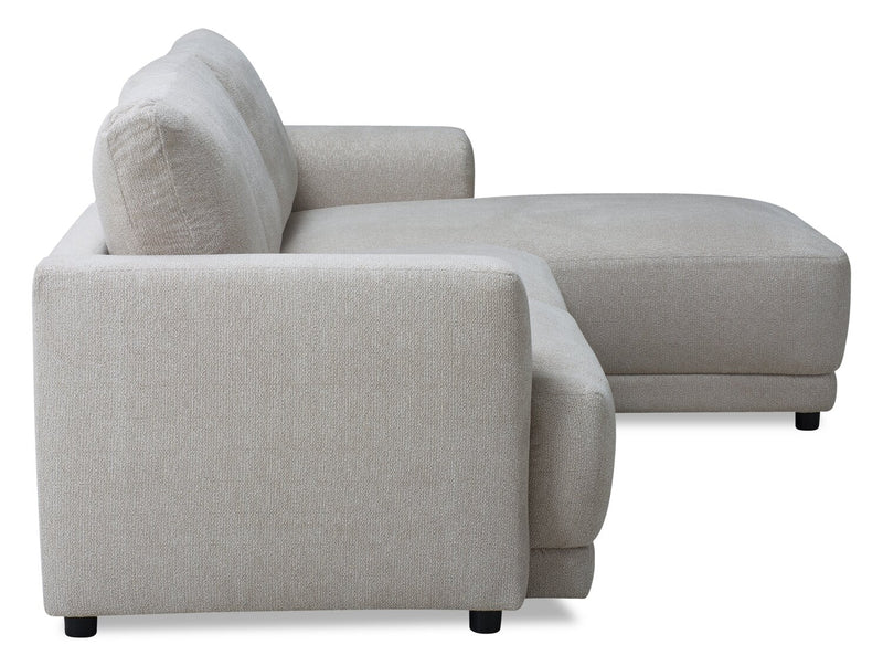 Voyage Modular 3-Piece Right-Facing Fabric Sectional with Removable Back Cushions – Taupe
