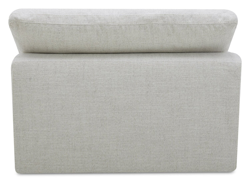 Sky Modular 44\" Fabric Armless Chair with Removable Feather Down Cushions - Nathan Wheat
