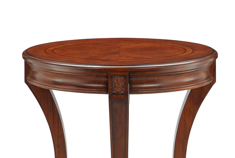 Kerwin 22\" Traditional Round End Table with Shelf - Cherry