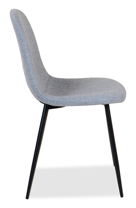 Jax Dining Chair with Polyester Fabric, Metal - Grey