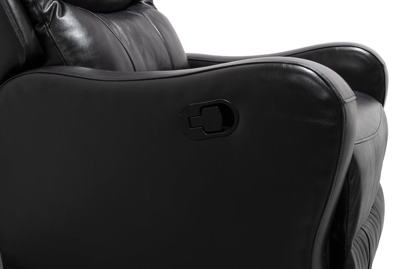 Ellis 32\" Faux Leather Glider Reclining Chair – Black