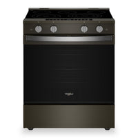 Whirlpool 5.3 Cu. Ft. Electric Range with Air Fry and WipeClean™ Coating - Black Stainless Steel - YWSES7530RV 