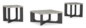 Sherman 35.5” Modern 3-Pack Coffee + 2 End Tables - Grey