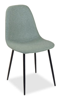Jax Dining Chair with Polyester Fabric, Metal - Green 
