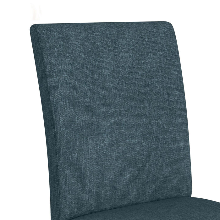Rain Dining Chair with Cushion Fabric Seat & Back – Blue