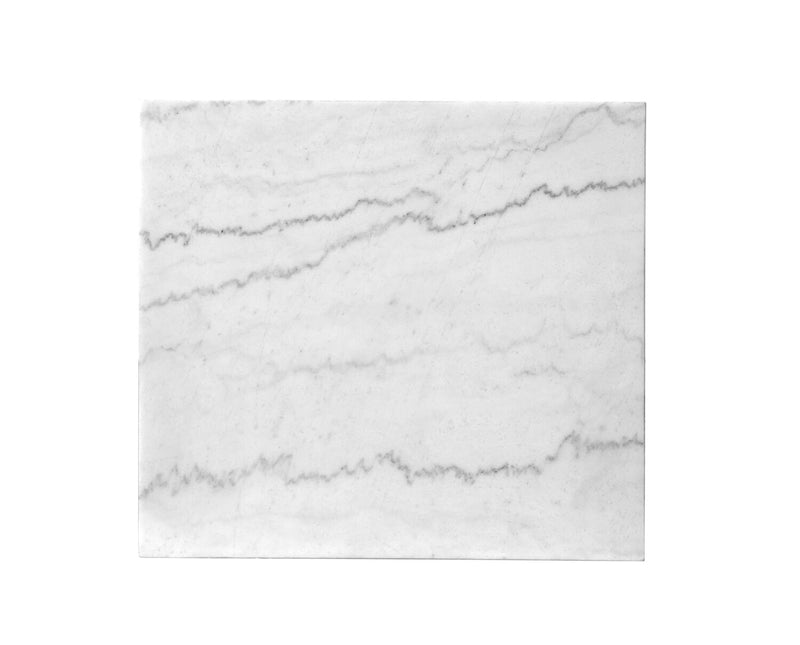Sampson 20\" Modern Marble End Table - White