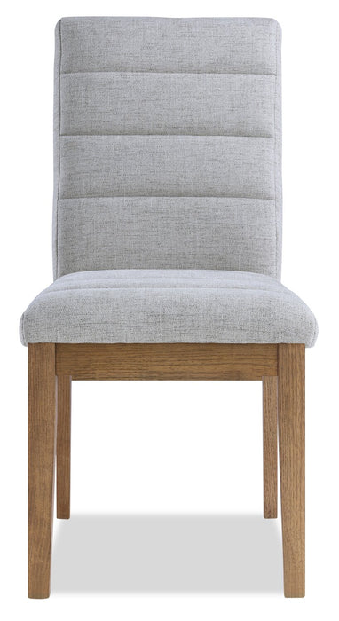 Lotus 7pc Dining Set with Table & 6 Fabric Chairs, Wood, 82\"W - Natural/Grey