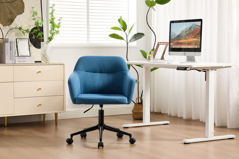 Stevie 23\" Swivel Office Chair with Adjustable Height – Blue