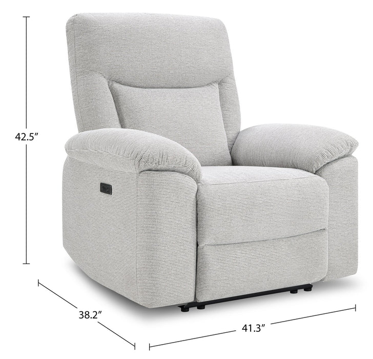 Spencer 41.3\" Chenille Fabric Manual Reclining Chair - Grey
