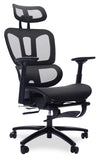 Sealy® Diego 26.3” Adjustable Office Chair with Mesh Padding & Footrest - Black