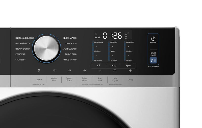 Midea 5.2 Cu. Ft. Front Load Washer with Steam Care – White - MLHW52S7AWW