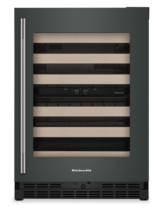 Kitchenaid® 24\" Undercounter Wine Cellar with Full-Extension Wood-Front Racks - Juniper - KUWR524SJP