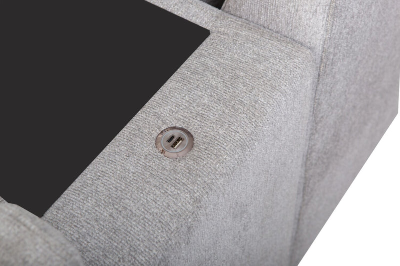 Vault 6-Piece Right-Facing Sectional with Sofa Bed Loveseat, Three Storage Chairs and Storage Chaise - Grey