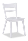 Remi Dining Chair with Curved Ladder-Back - White