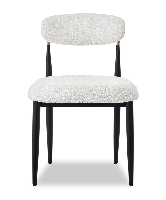 Kort & Co. Capri 5pc Dining Set with Table & 4 Chairs, Gold Accent, Pedestal Base, 72\"W - White