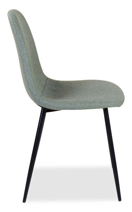 Jax Dining Chair with Polyester Fabric, Metal - Green