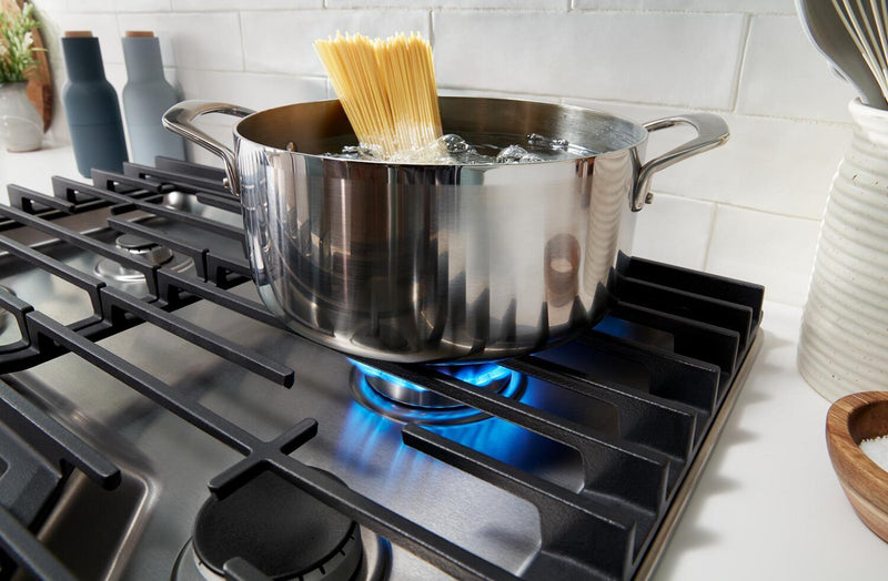 Whirlpool 30\" Gas Cooktop with EZ-2-Lift™ Hinged Cast-Iron Grates - WCGK5030PS