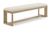 Aspen Dining Bench with Fabric Seat, 64.25