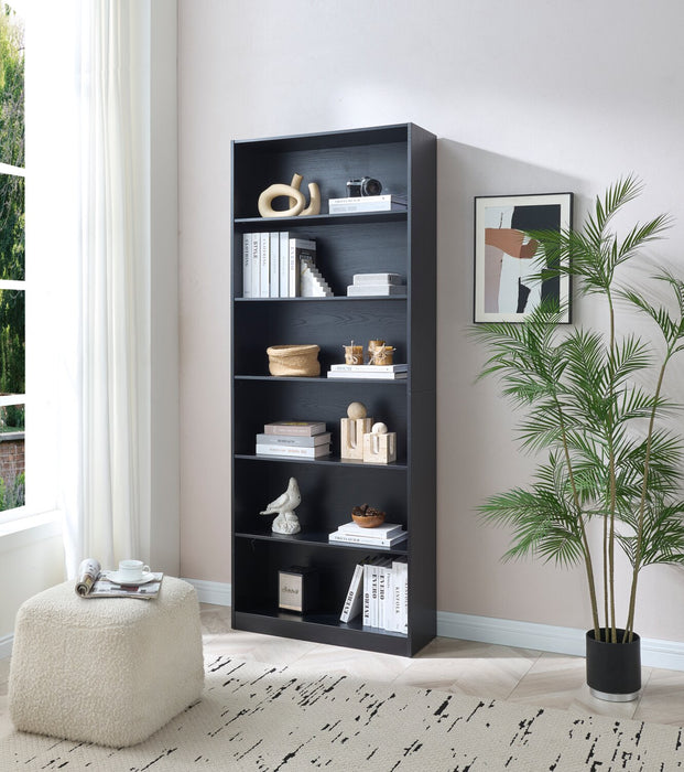 William 31.5\" 6-Shelf Bookcase - Black