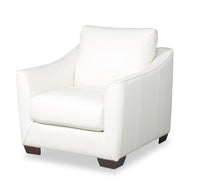 Royce Genuine Leather Chair - Ivory 