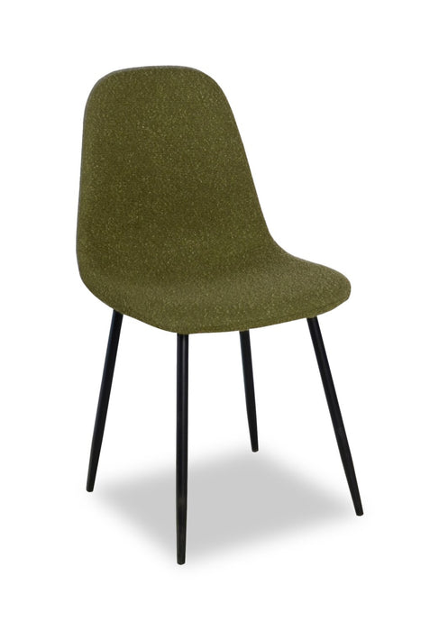 Joss 7pc Dining Set with Table & 6 Chairs - 63-86.5\"W Butterfly Extension, Metal  - Natural/Green