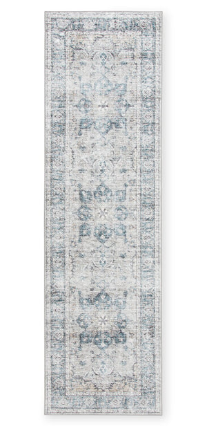 Melis Grey Washable Runner Area Rug - 2’ x 7’