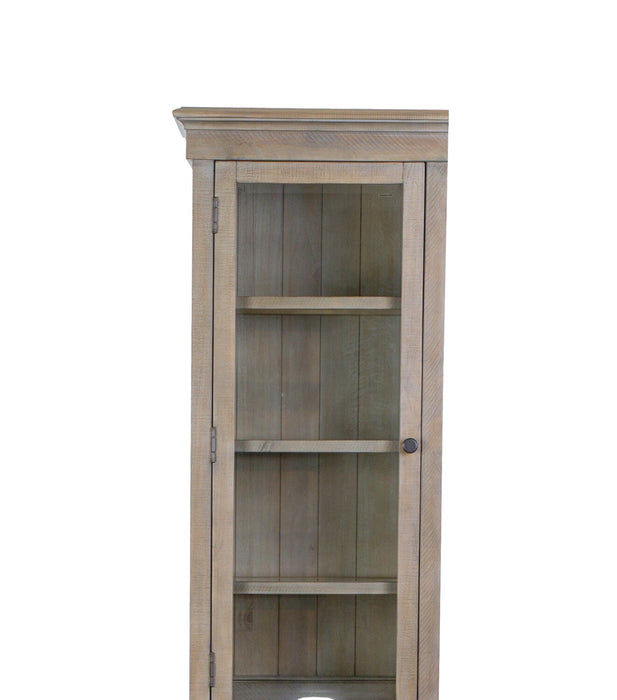 Baron 22” Rustic Pine Pier with Storage and Cable Management - Dovetail Grey