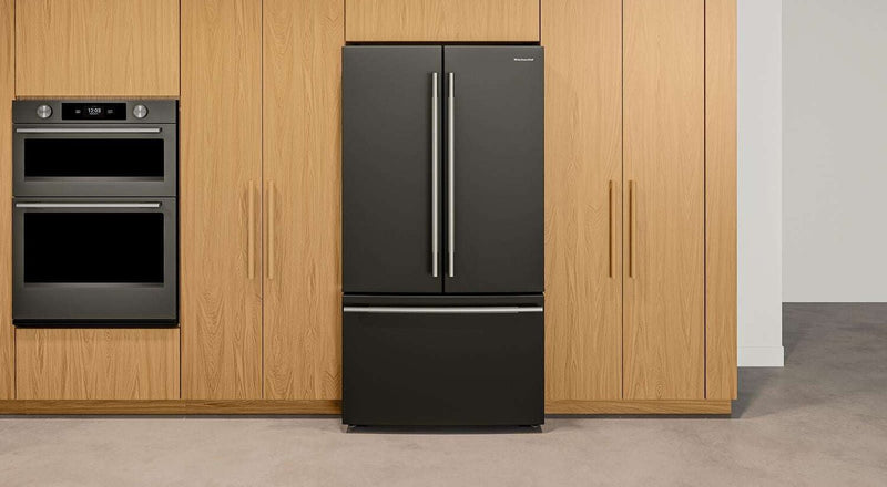 KitchenAid 36\" 24 Cu. Ft. Counter-Depth French Door Refrigerator – Black Ore - KRFC236SBE