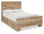 Derekson Storage Bed with 2 Built-In Side Drawers, Natural - Queen Size