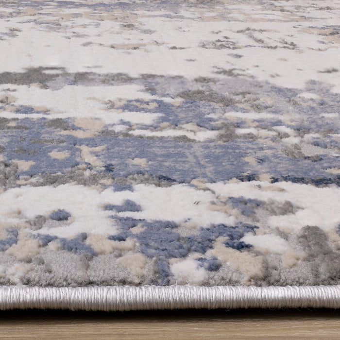Lucas 7'10\" x 10'6\" Distressed Area Rug – Blue