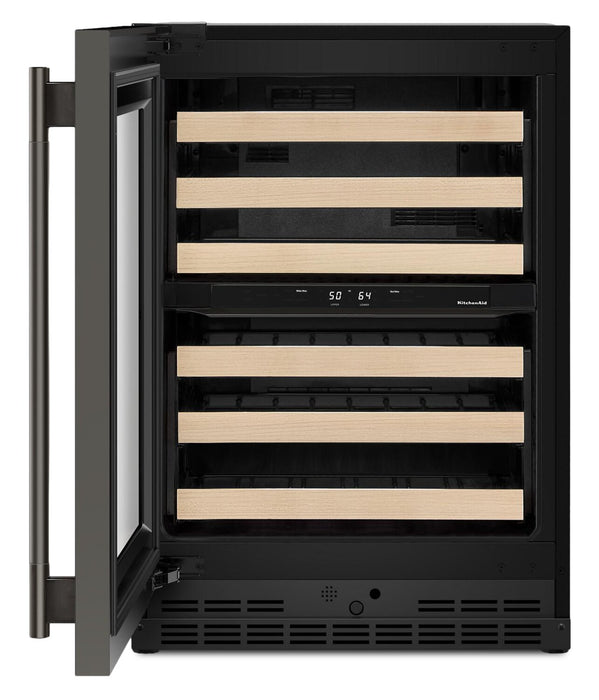 KitchenAid 24\" Undercounter Wine Cellar – Black Ore - KUWL524SBE