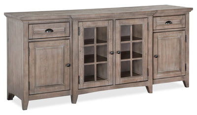 Wesley 70" Traditional TV Stand with Storage and Cable Management for TVs up to 75" - Dovetail Grey | Meuble pour téléviseur traditionnel Wesley de 70 po avec rangement et système de gestion des câbles