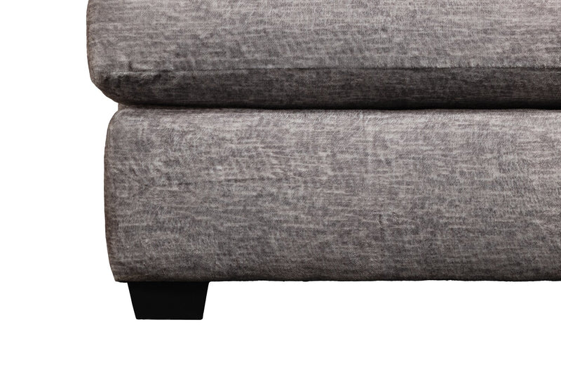 Made in Canada Luxe 2-Piece Right-Facing Fabric Sectional with Removable Cushions - Zaftig Dove Grey