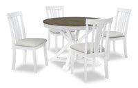 Brook 5pc Dining Set with Table & 4 Chairs, 42-54