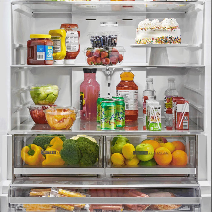 Whirlpool 36\" 30 Cu. Ft. French-Door Refrigerator with Dual Ice Makers - Black Stainless Steel - WRFF3736SV