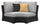 ["Jasper Outdoor Patio Corner Chair - Resin Wicker, Nuvella Fabric, UV & Weather Resistant - Grey/Black"]
