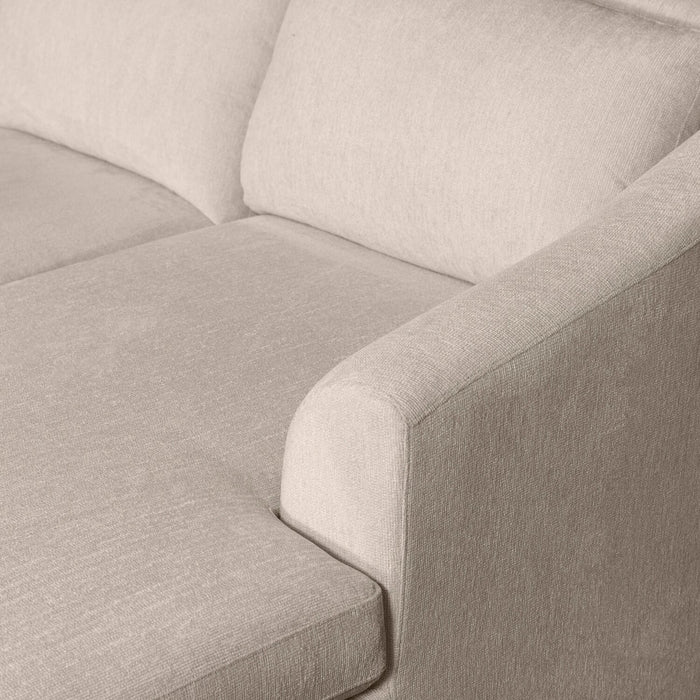 Envy 2-Piece Right-Facing Chenille Fabric Sleeper Sectional with Storage Chaise - Almond Beige