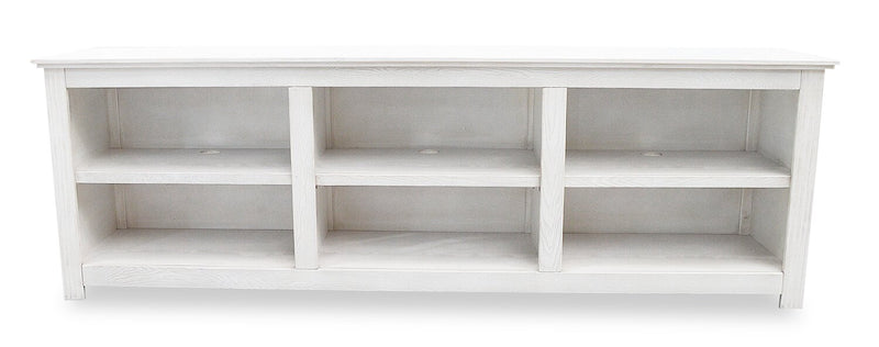 Stanley 80\" Pine TV Stand with Storage & Cable Management for TVs up to 90\"- Almond