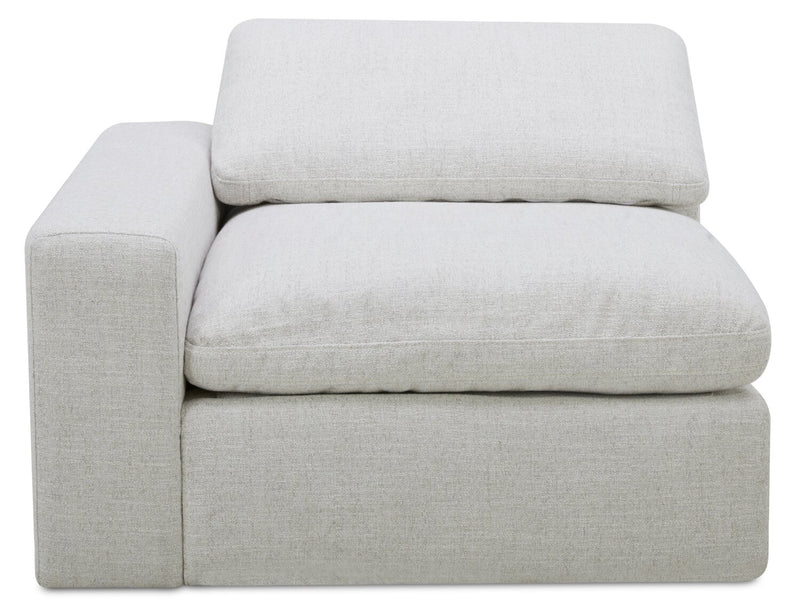 Sky Modular 45.75\" Fabric Left-Facing Power Reclining Chair with Feather Down Cushions - Nathan Wheat