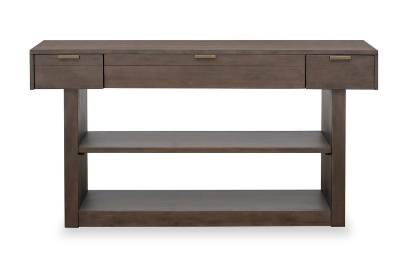 Tilson 62\" Modern Sofa Table with Storage and Shelf - Urbane Bronze
