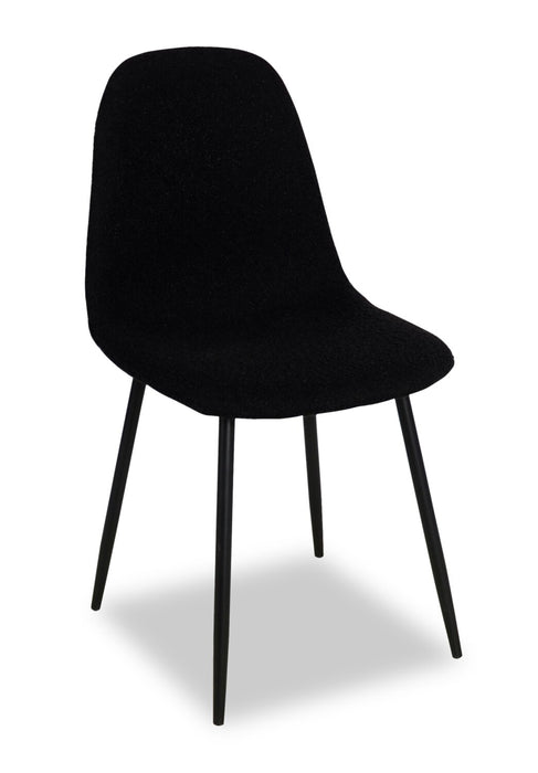 Joss 7pc Dining Set with Table & 6 Chairs - 63-86.5\"W Butterfly Extension, Metal  - Natural/Black