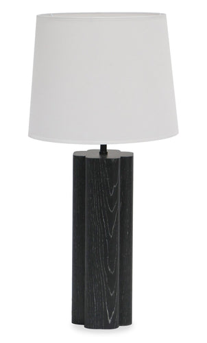 Nash 28.7" Table Lamp with Linen Shade – Black Oak  