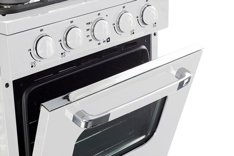 Unique Classic Retro 24\" 18.5 Cu. Ft. Offgrid Range - White - UGP-24CR OF1 W