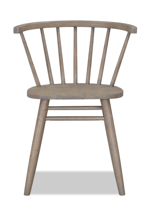 Remi 5pc Dining Set with Table & 4 Spindle-Back Chairs, Glass & Wood, 42\" Round - Black & Brown