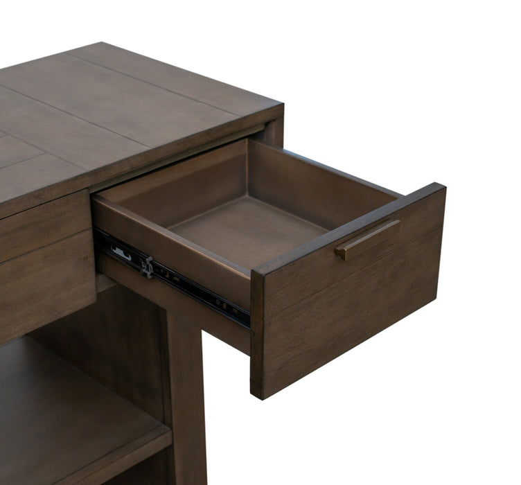 Tilson 62\" Modern Sofa Table with Storage and Shelf - Urbane Bronze
