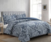 Lochlan 3-Piece Full/Queen Comforter Set - Navy and White