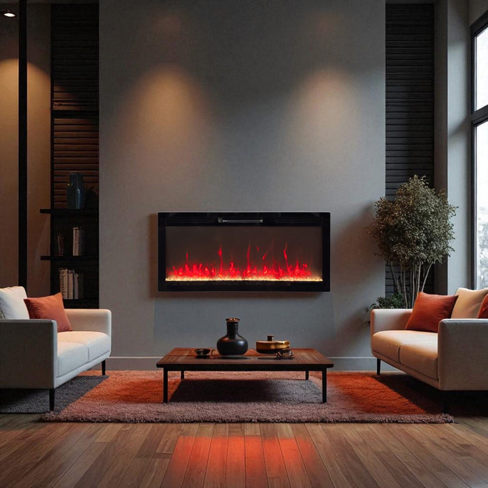 Mirage 42\" Modern Electric Fireplace - Black